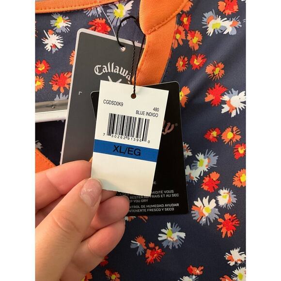 Callaway A-Line Dress Womens XL Golf  Floral 100% Polyester V-Neck Pullover - Picture 3 of 7